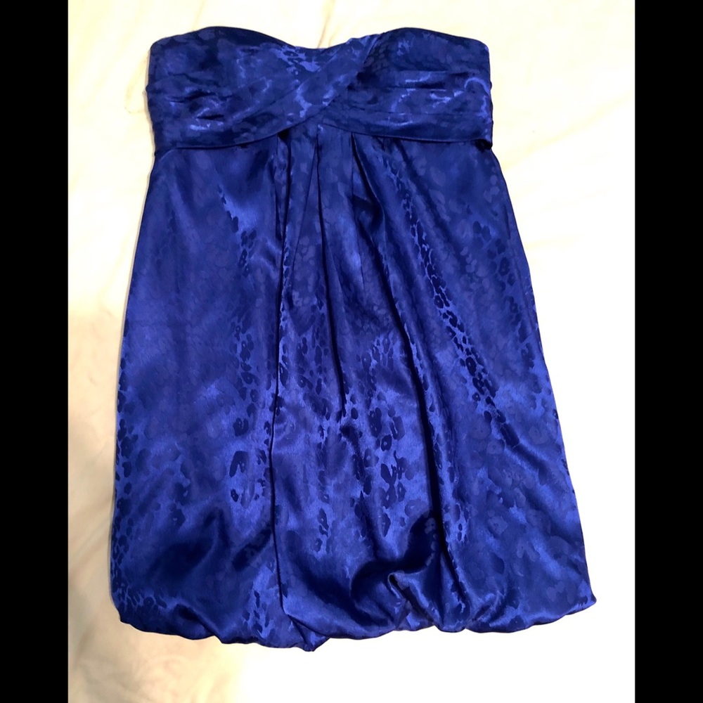 Blue cheetah print dress